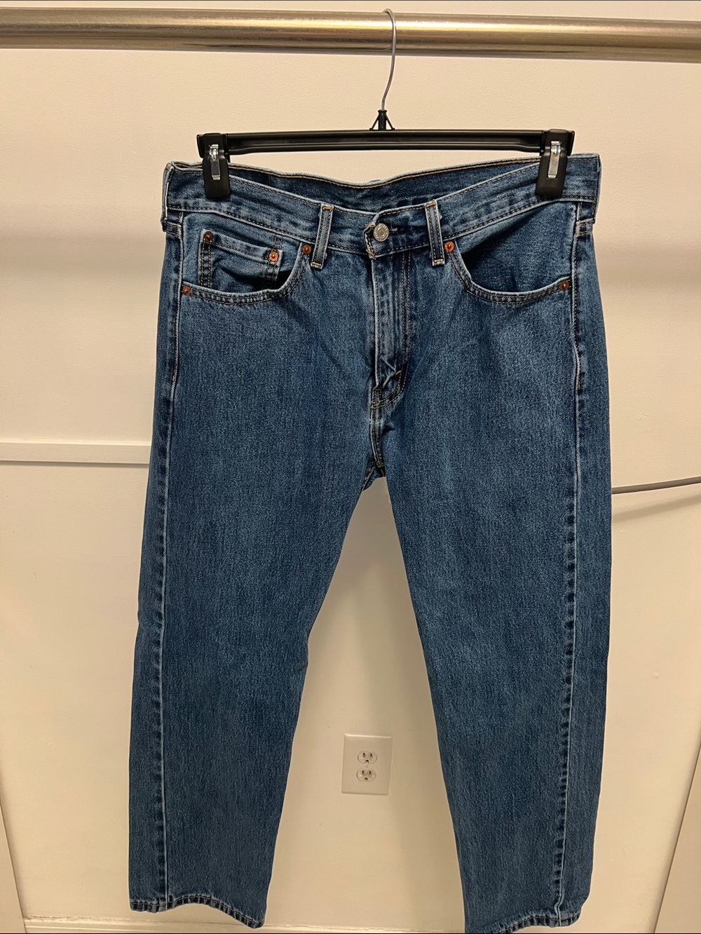 Straight-Leg Men's Jeans in Medium Blue